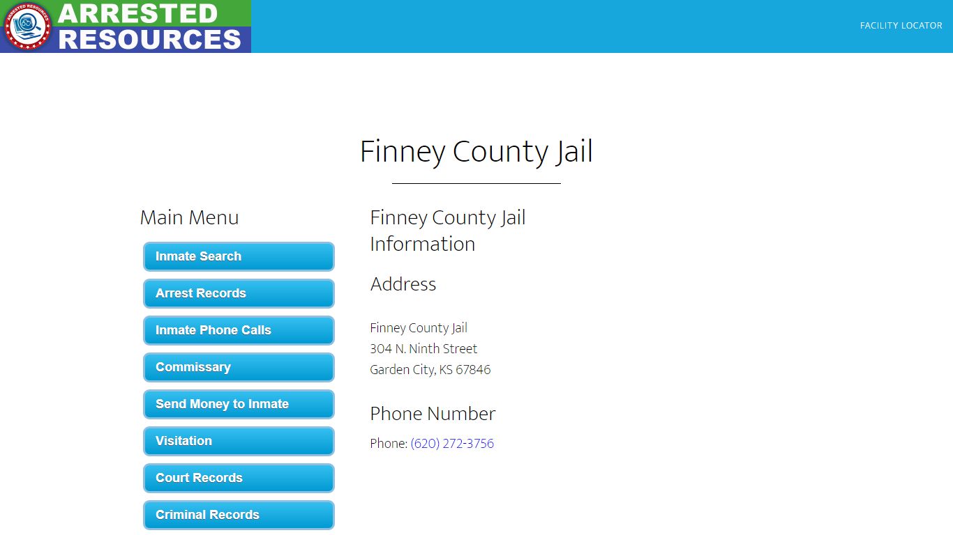 Finney County Jail - Inmate Search - Garden City, KS